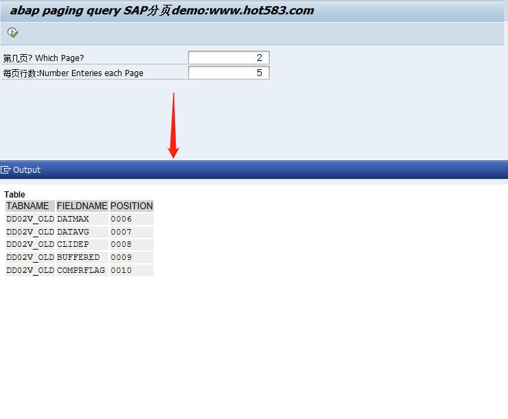 ABAP 分页搜索结果